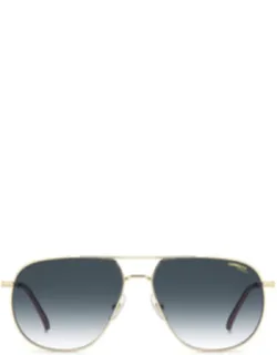Sunglasses Gold Blue Shaded Aviator Metal