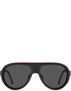 Sunglasses Black Matte Dark Gray Rectangle Acetate