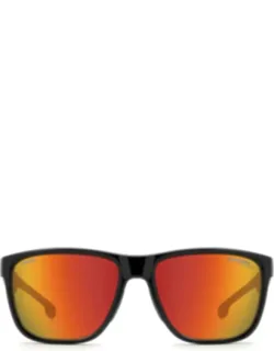 Sunglasses Black Red Mirrored Rectangle Polyamide