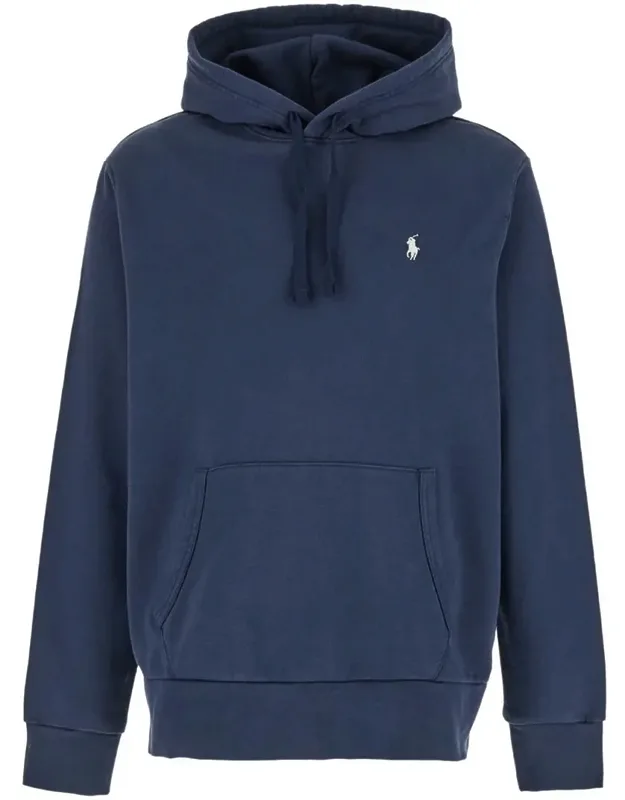 Hoodie With Pony Embroidery In Cotton