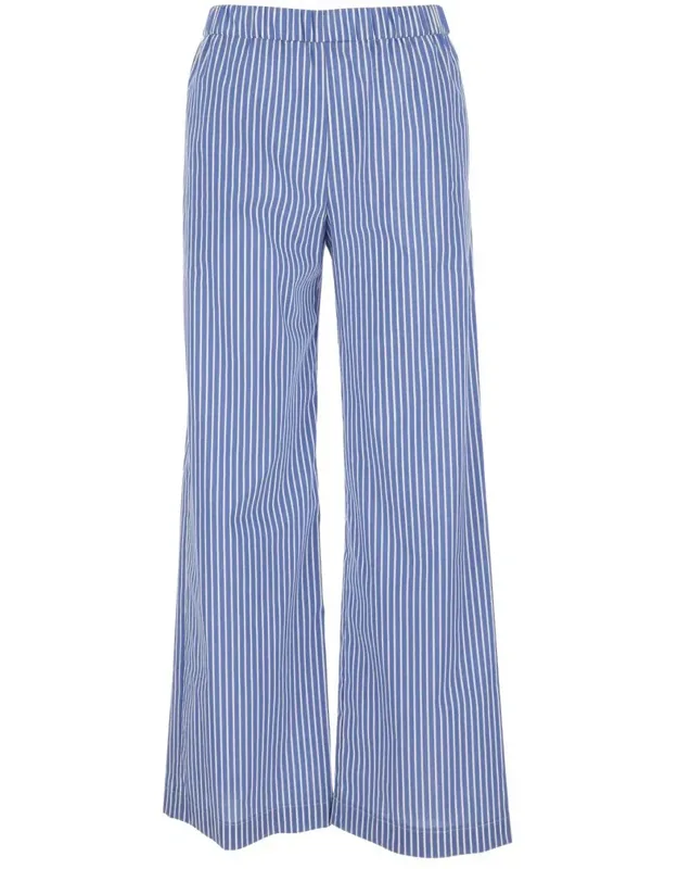 Pants With Wide Leg And All-over Striped Motif
