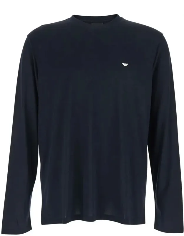 Crewneck T-shirt With Logo Embroidery In Cotton Blend