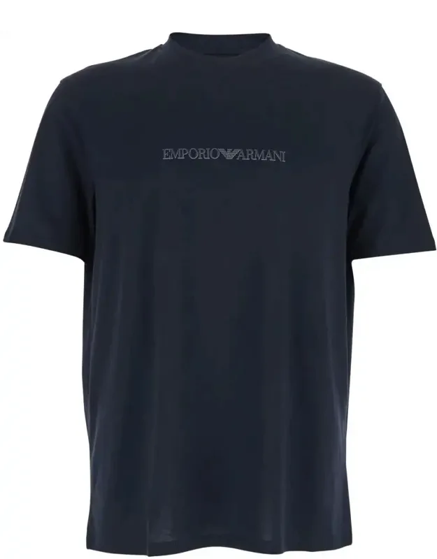Crewneck T-shirt With Logo Embroidery In Cotton