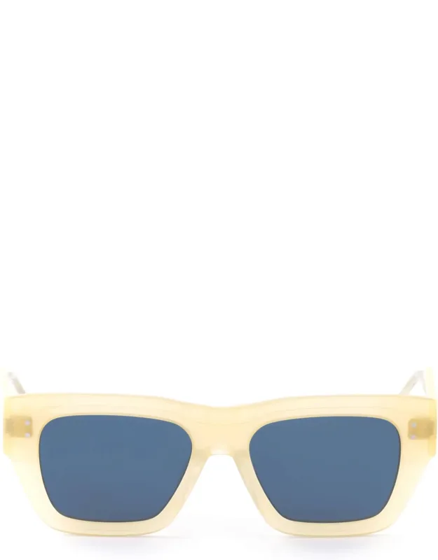 Sunglasses - Rectangular - Blue Lens