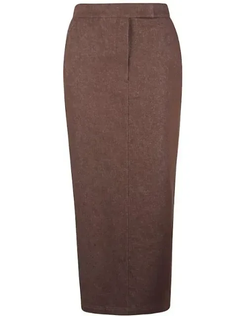 Skirt With Concealed Front Button And Hook And Zip Fastening