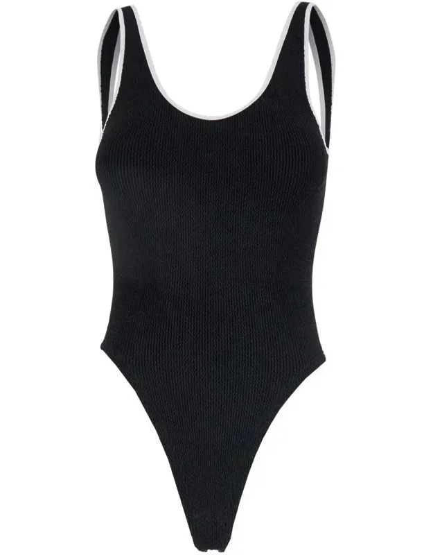 Faye Swimsuit With Contrasting Edges In Ribbed Fabric