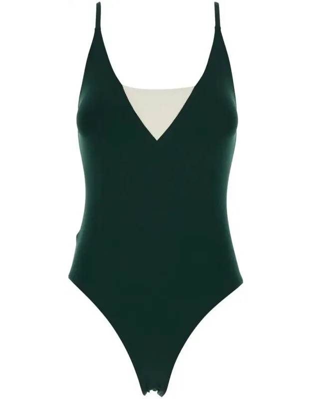 Entrevue Swimsuit With Spaghetti Straps And Contrasting Details In Tech Fabric