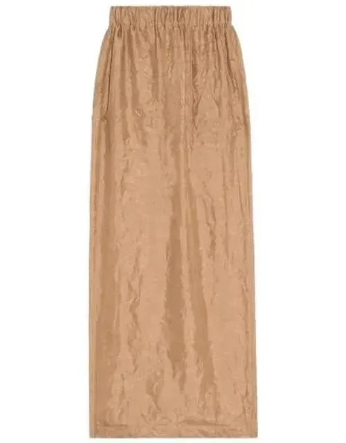 Skirt With Elasticated Waistband And Two Side Inset Pockets