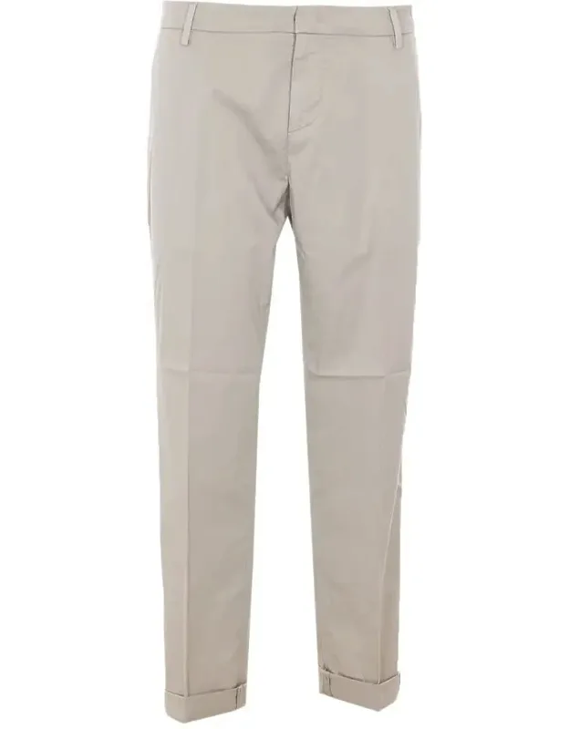 Trousers With Zip And Closure And Lateral Pockets