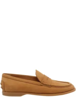 Flat Shoes With Round Toe And Suede Upper