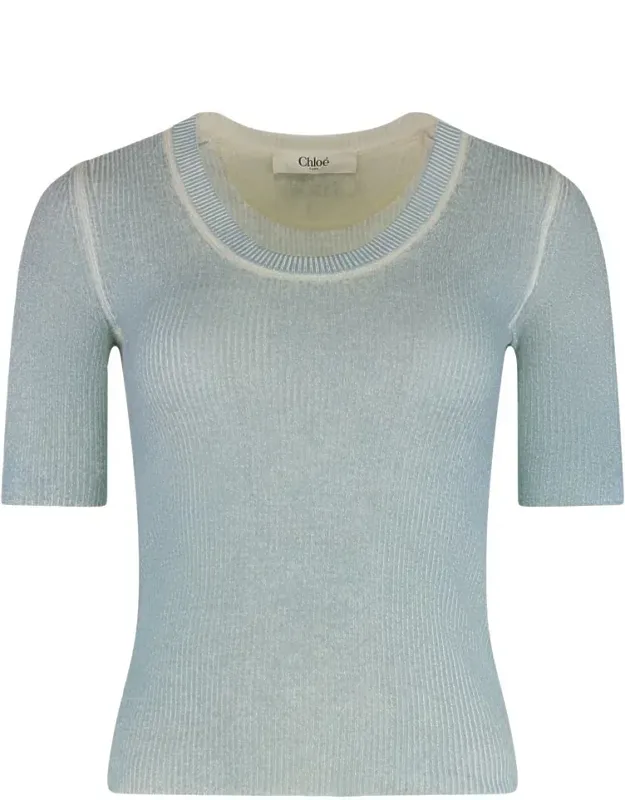 Short-sleeved Pullover Made Of Merino Wool
