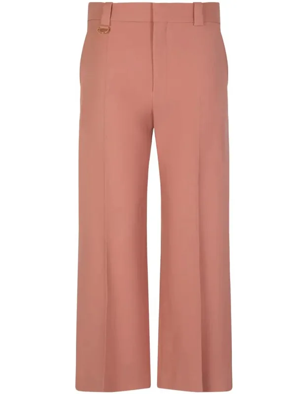 Flared Pants In Wool Gabardine