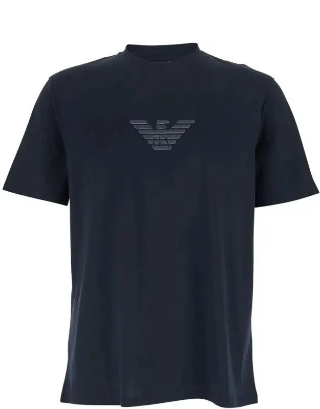 Crewneck T-shirt With Logo Embroidery In Cotton