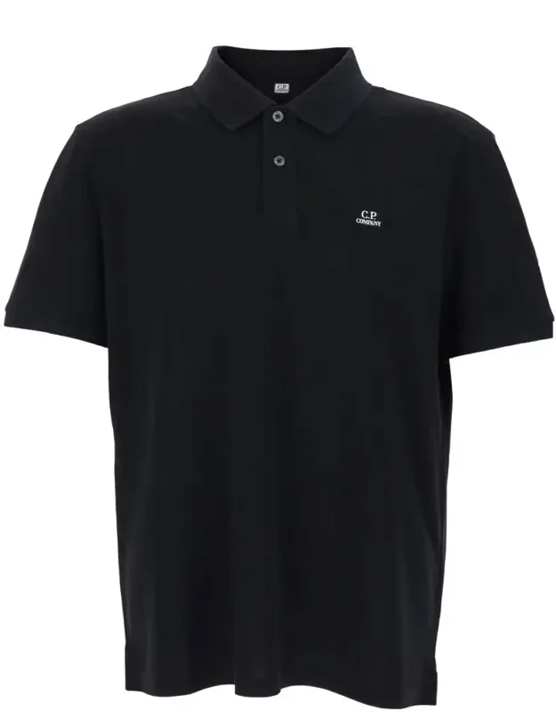 Polo Shirt With Classic Collar And Logo Lettering In Cotton Stretch