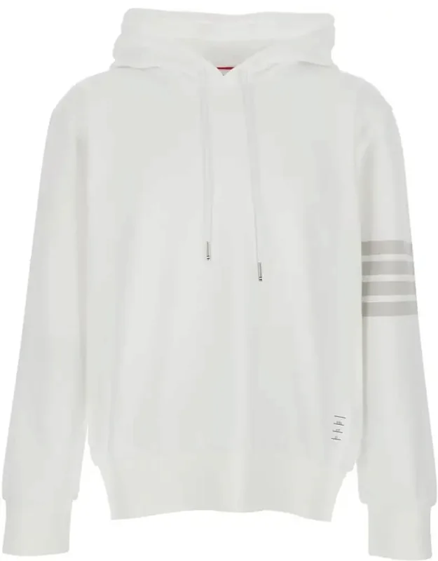 Hoodie With Drawstring Hood And 4bar Logo On The Sleeve In Cotton