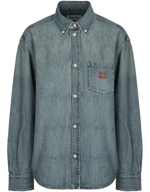 Denim Shirt With Long Sleeves