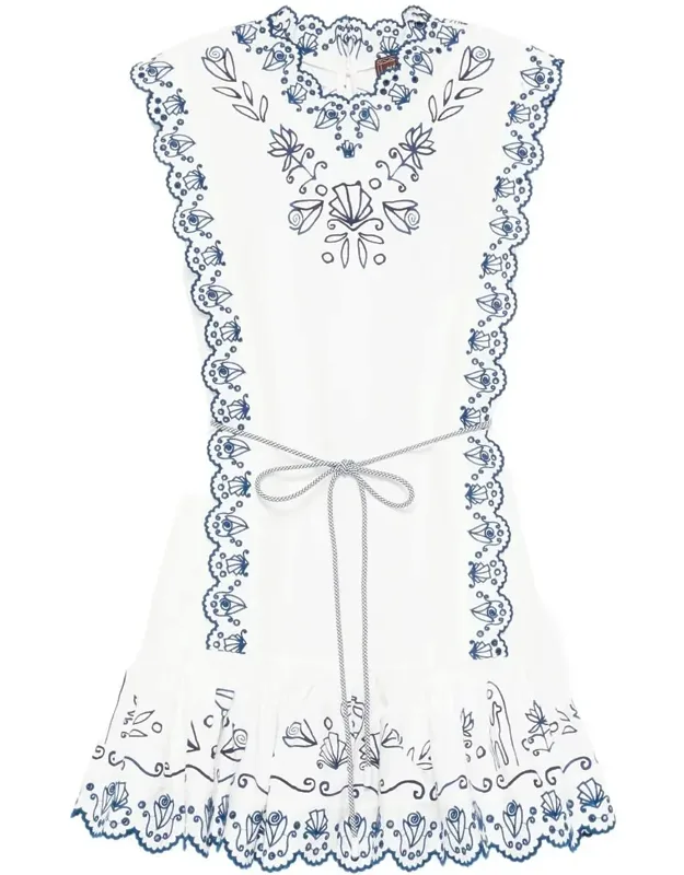 Embroidered Mini Dress