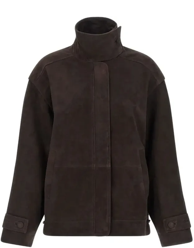 High-neck Leather Jacket