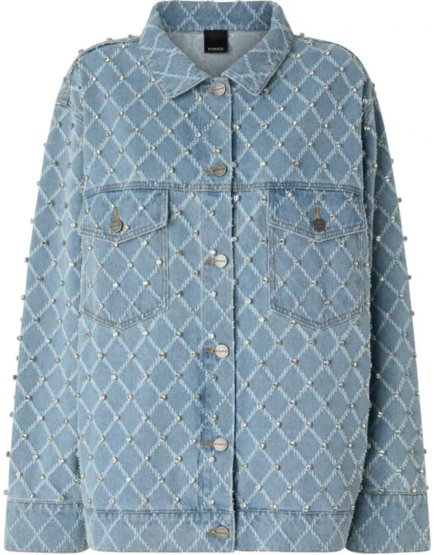 Denim Jacket Embellished With Rhinestones