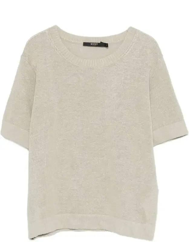 Linen And Cotton Blend T-shirt