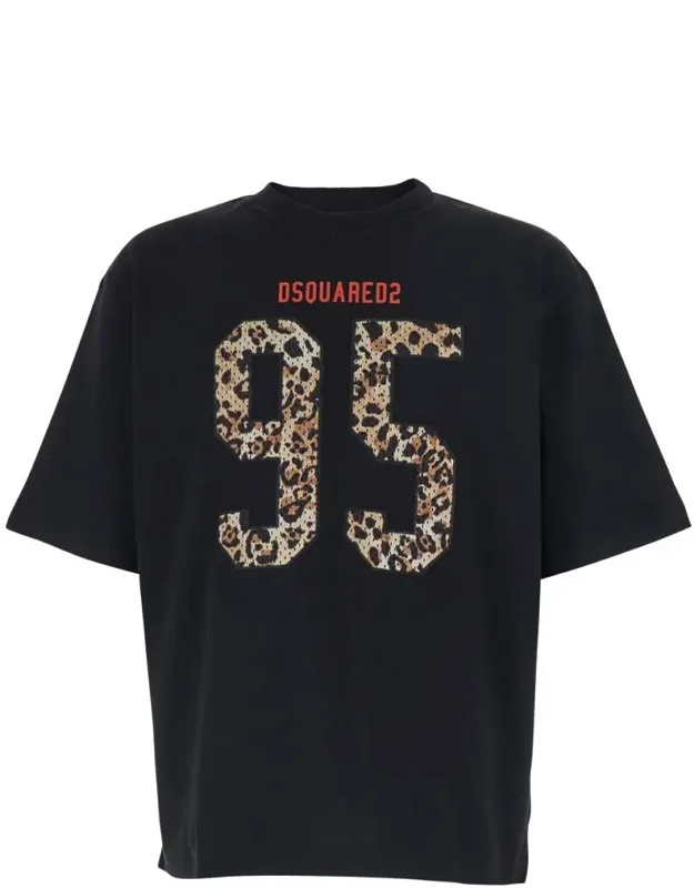 Crewneck T-shirt With Maxi Logo On The Front In Cotton