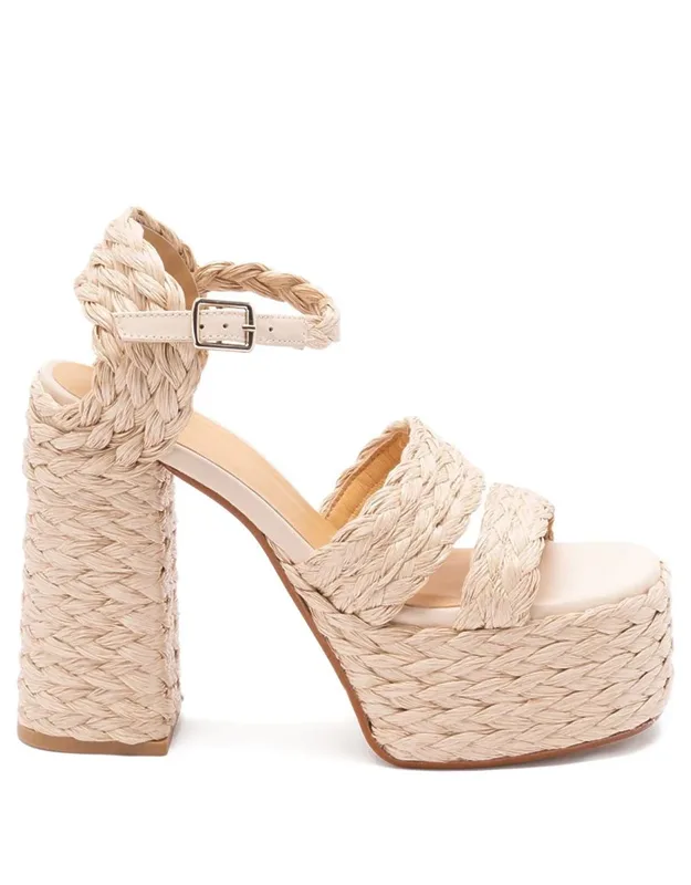 Raffia Heeled Sandals