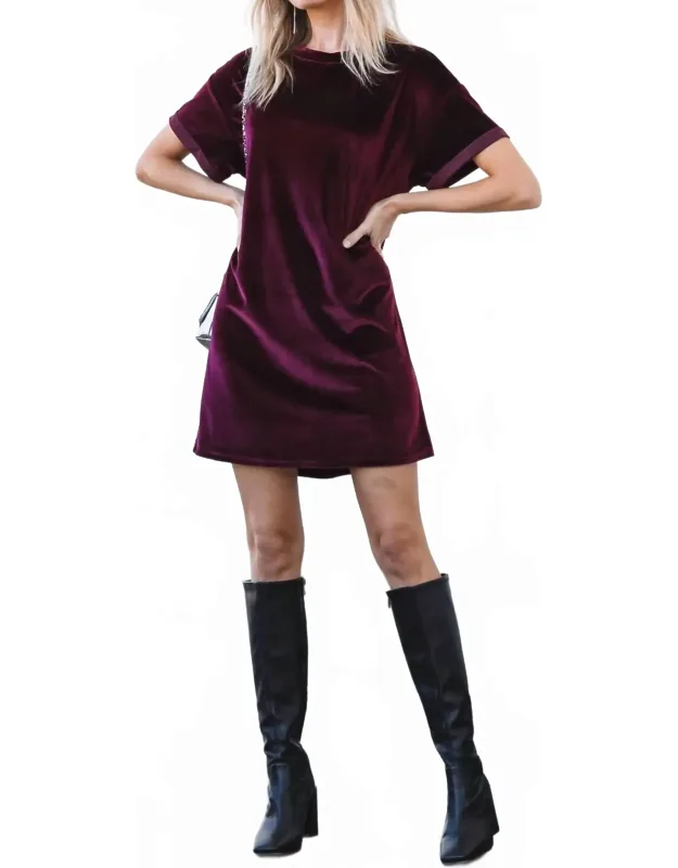 Velvet Casual Shirt Dress