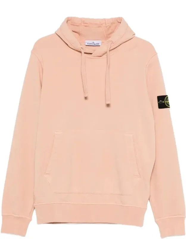 Hoodie In Cotton With Patch Logo
