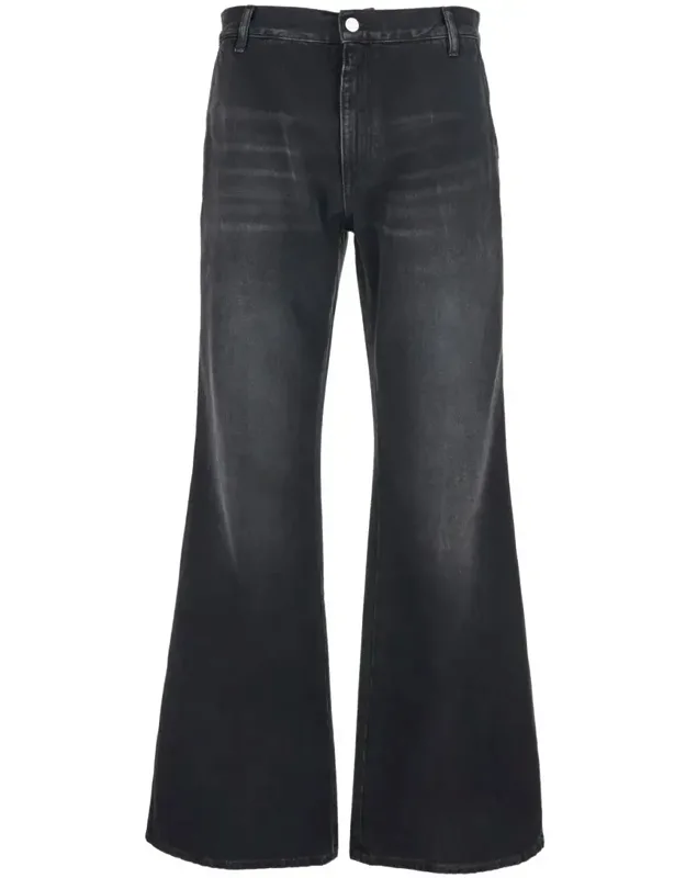 Jeans With Logo Patch Applied On The Back In Cotton