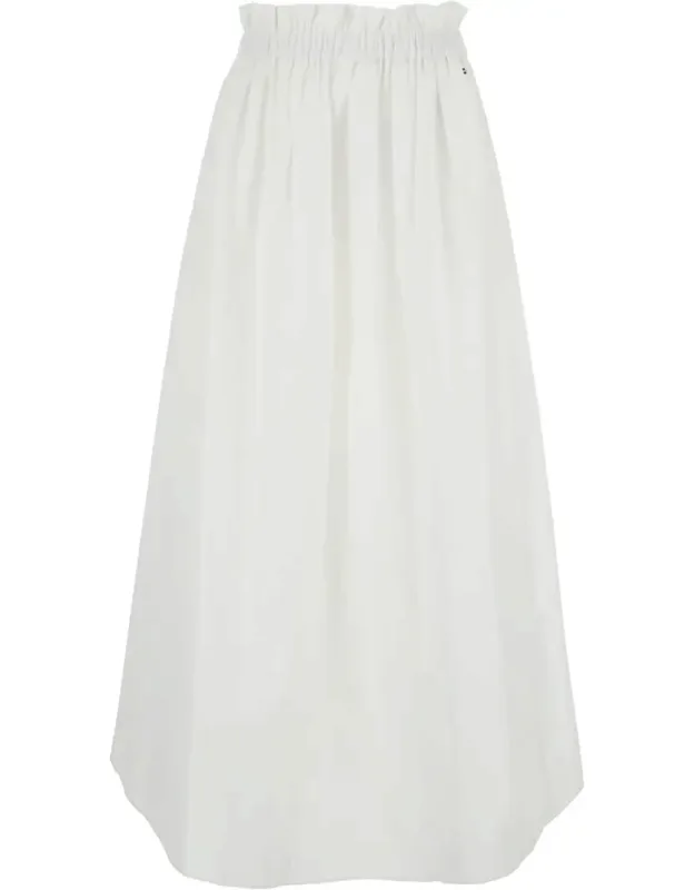 Skirt With Logo Plaque On The Side And Elastic Waist In Tech Fabric