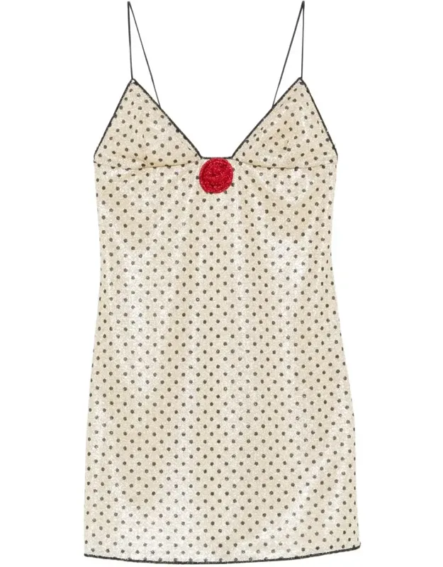 Lumiere Rose Pois Mini Dress