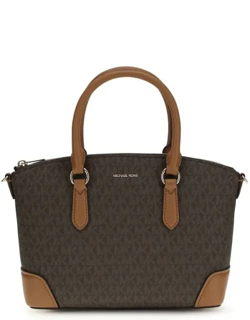 Shoulder Bag With Two Stiff Handles And Adjustable Shoulder Strap