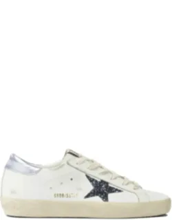 "super-star" Sneakers With Glitter Star Detail And Vintage Effect