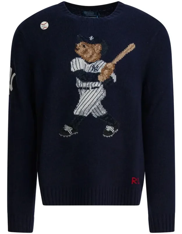 "yankees Bear" Crewneck Sweater