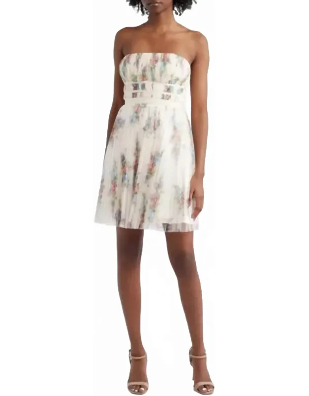Pleated Mini Dress