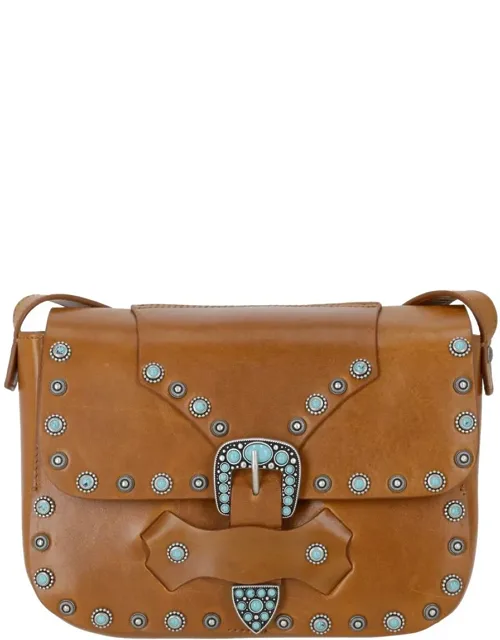 Leather Bag With Turquoise
