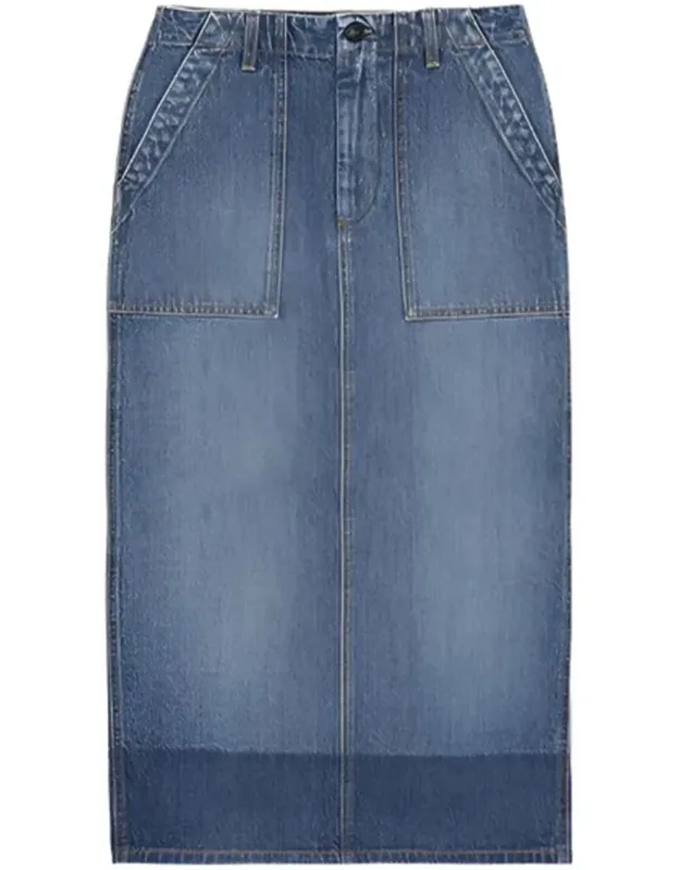 Denim Fatigue Skirt