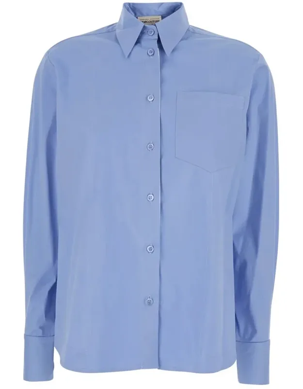 Shirt With Classic Collar In Cotton Stretch