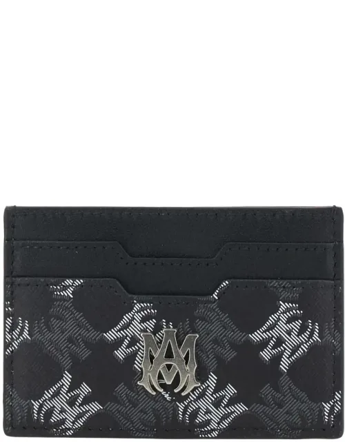 Card Holder With All-over Logo In Leather
