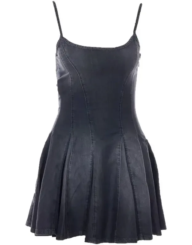 Dress With Lateral Zip And Hook Closure And Embroidered Logo