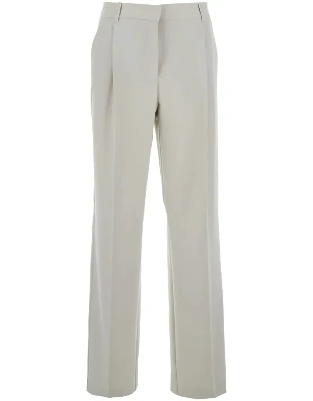 Paula Pants With Concealed Front Closure In Viscose Blend