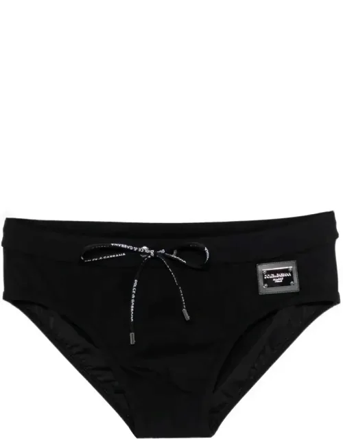 Swim Briefs With Logo Plaque