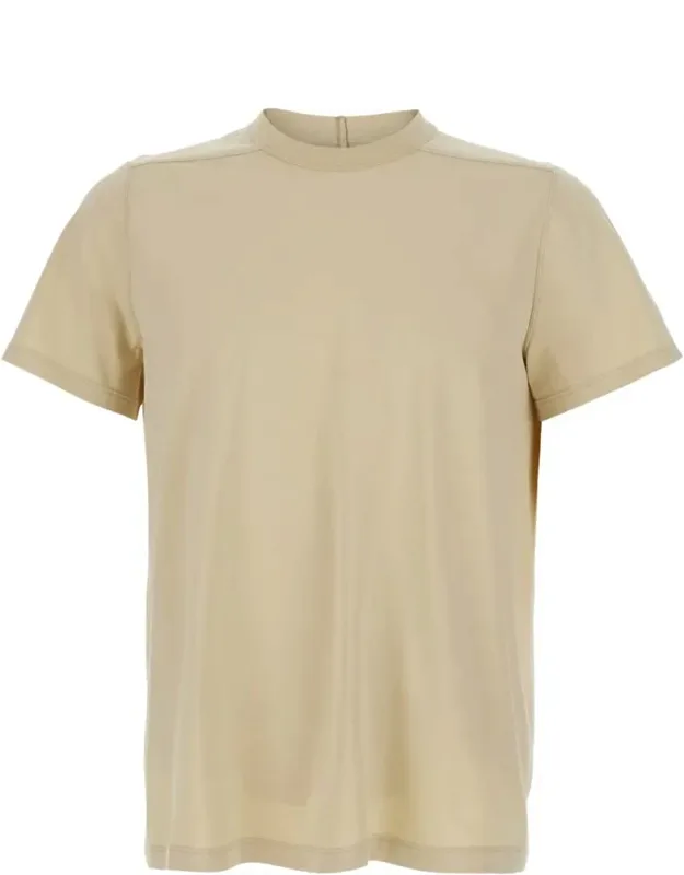 Crew Neck T-shirt With Tone On Tone Stitching In Cotton