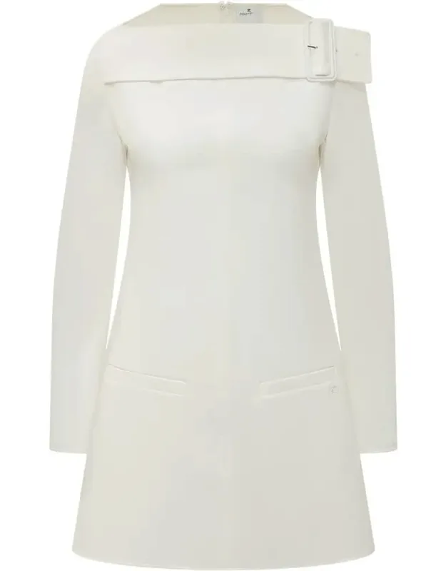 Short Dress With Shoulder Pad And Buckle