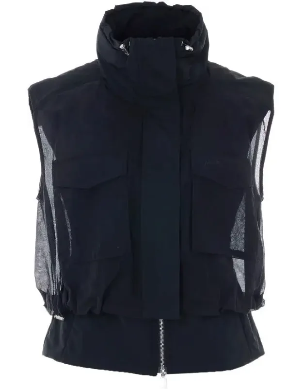 Pinko Jacket Frontal Zip Closure And Lateral Zip Pockets