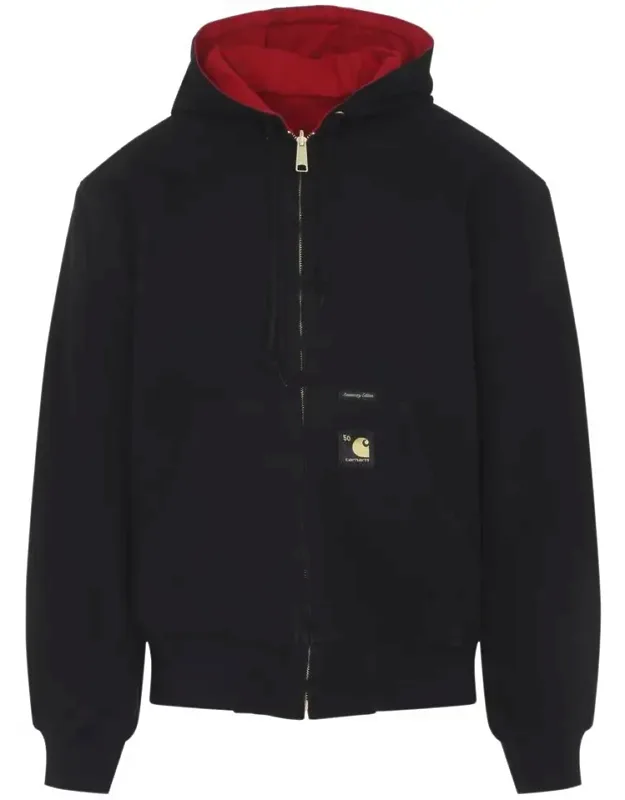 Jacket With Attached Hood And Long Sleeves