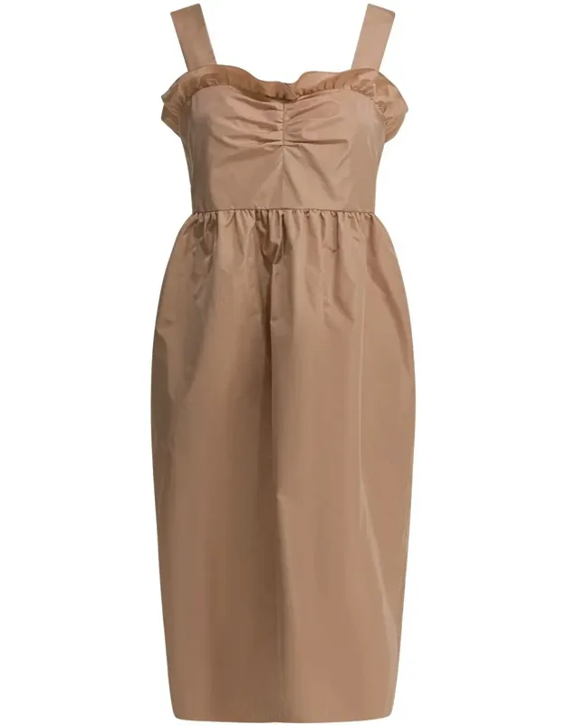 Balloon Dress In Silk Blend