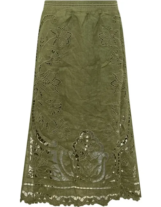 Embroidered Richelieu Skirt