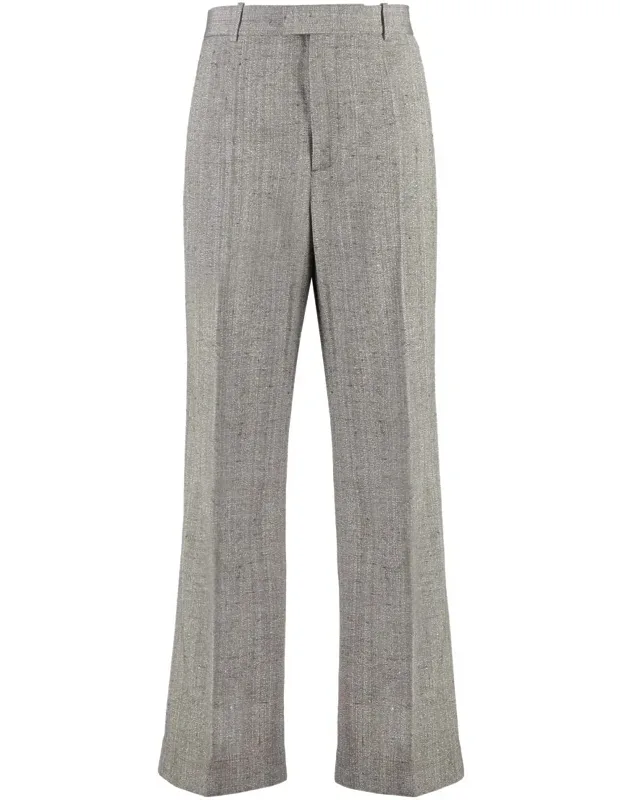 Wool And Silk Flare Pants