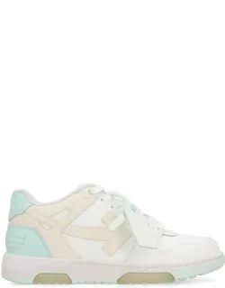 Sneakers Out Of Office With Contrast Leather Details And Multicolor Sole